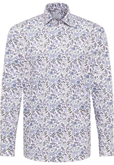 Eterna Langarmhemd MODERN FIT NON IRON Fliederfarben/Gelb/Lila