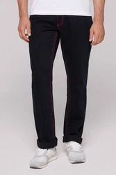 CAMP DAVID Comfort-fit Jeans mit zwei Leibhöhen Lila/Rot