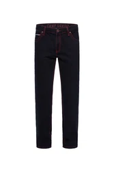 CAMP DAVID Comfort-fit Jeans mit zwei Leibhöhen Lila/Rot