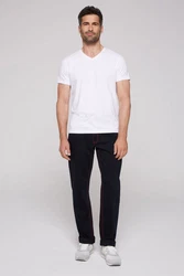 CAMP DAVID Comfort-fit Jeans mit zwei Leibhöhen Lila/Rot
