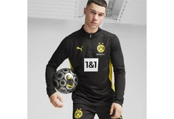 PUMA T-Shirt Borussia Dortmund Trainingstop Schwarz/Gelb