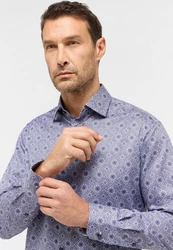 Eterna Langarmhemd MODERN FIT NON IRON Lila/Fliederfarben/Blau