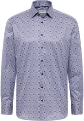 Eterna Langarmhemd MODERN FIT NON IRON Lila/Fliederfarben/Blau