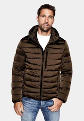 New Canadian Steppjacke Dunkelgrün/Braun/Khaki/Dunkelbraun