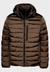 New Canadian Steppjacke Dunkelgrün/Braun/Khaki/Dunkelbraun