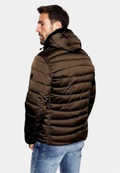 New Canadian Steppjacke Dunkelgrün/Braun/Khaki/Dunkelbraun