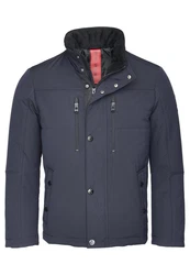 New Canadian Winterjacke Shape Memory mit zwei Brusttaschen Schwarz/Dunkelblau/Hellblau