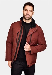 New Canadian Winterjacke Shape Memory mit zwei Brusttaschen Braun/Dunkelrot/Bordeaux/Rot