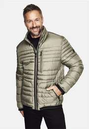 Steppjacke mit elastischem Bund am Saum und Armabschluss