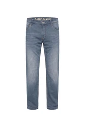 CAMP DAVID Comfort-fit Jeans mit zwei Leibhöhen Blau/Grau/Hellblau