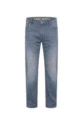 CAMP DAVID Comfort-fit Jeans mit zwei Leibhöhen Blau/Grau/Hellblau