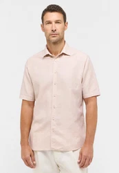 Eterna Kurzarmhemd MODERN FIT EASY IRON Weiß/Rosa/Beige