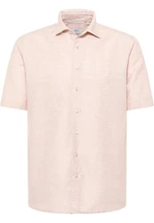 Eterna Kurzarmhemd MODERN FIT EASY IRON Weiß/Rosa/Beige