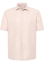 Eterna Kurzarmhemd MODERN FIT EASY IRON Weiß/Rosa/Beige