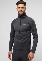 Jack Wolfskin Fleecejacke ALPGRAT FZ Dunkelgrau/Grau/Dunkelblau