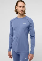 Jack Wolfskin Langarmshirt INFINITE LIGHT LS M Grau/Hellblau/Dunkelblau
