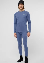Jack Wolfskin Langarmshirt INFINITE LIGHT LS M Grau/Hellblau/Dunkelblau