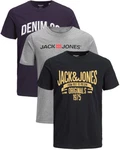 Jack & Jones Print-Shirt Grau/Dunkelgrau/Dunkelblau/Schwarz Jack & Jones Print-Shirt Grau/Dunkelgrau/Dunkelblau/Schwarz