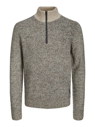 JACK & JONES Pullover 'JCOSpace' beigemeliert/meliert