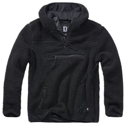 Brandit Teddyfleece Worker Pullover Schwarz/Dunkelgrau