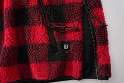 Brandit Teddyfleece Worker Pullover Rot/Dunkelrot