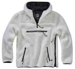 Brandit Teddyfleece Worker Pullover Dunkelblau/Weiß/Grau/Creme