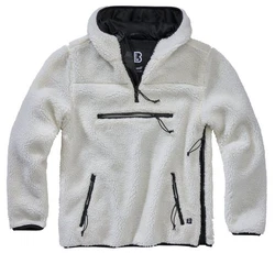 Brandit Teddyfleece Worker Pullover Dunkelblau/Weiß/Grau/Creme