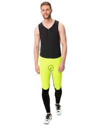 VAUDE Funktionshose Men's Posta Warm Bib Tights Grün/Neonfarben/Gelb