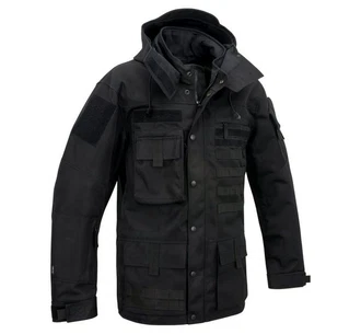 Brandit Funktionsjacke Performance Outdoorjacket Schwarz/Dunkelblau/Grau