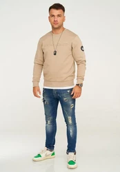 Jack & Jones Sweatshirt JCOBOOM SWEAT CREW NECK Beige/Khaki