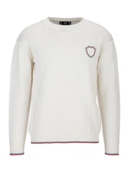 19V69 Italia Strickpullover KRIS Herren Pullover Basic mit Logopatch 