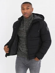 Brave Soul Steppjacke Bobbie Schwarz/Dunkelgrau/Grau