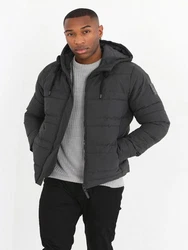Brave Soul Steppjacke Bobbie Dunkelgrau/Grau/Schwarz