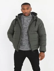 Brave Soul Steppjacke Bobbie Rot/Weiß/Beige