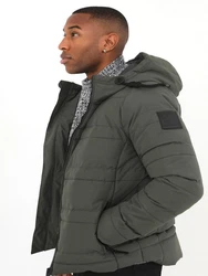 Brave Soul Steppjacke Bobbie Rot/Weiß/Beige