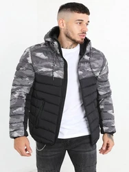 Brave Soul Steppjacke Cyiber Schwarz/Dunkelgrau/Braun/Grau/Hellblau