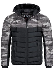 Brave Soul Steppjacke Cyiber Schwarz/Dunkelgrau/Braun/Grau/Hellblau