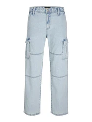 Jack & Jones Cargojeans JJIEddie Wade (1-tlg) Hellblau/Blau