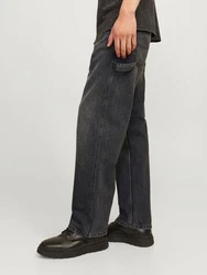 Jack & Jones Regular-fit Jeans JJIEddie (1-tlg) Dunkelgrau/Grau/Schwarz