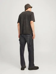 Jack & Jones Regular-fit Jeans JJIEddie (1-tlg) Dunkelgrau/Grau/Schwarz