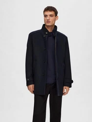 SELECTED HOMME Mantel SLHNew Reuben (1-tlg) Dunkelblau/Hellblau