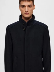 SELECTED HOMME Mantel SLHNew Reuben (1-tlg) Dunkelblau/Hellblau