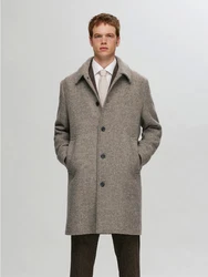 SELECTED HOMME Mantel ecru/cognac/dunkelbraun
