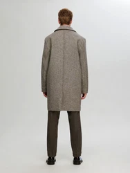 SELECTED HOMME Mantel ecru/cognac/dunkelbraun