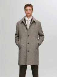 SELECTED HOMME Mantel ecru/cognac/dunkelbraun