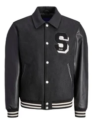 Jack & Jones Bomberjacke CARTER (1-St) Schwarz/Blau/Creme