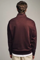 Next Sweatshirt Jersey-Sweatshirt mit Reißverschlusskragen Dunkelrot/Bordeaux/Braun