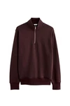 Next Sweatshirt Jersey-Sweatshirt mit Reißverschlusskragen Dunkelrot/Bordeaux/Braun