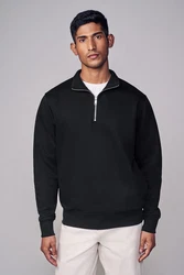 Next Sweatshirt Jersey-Sweatshirt mit Reißverschlusskragen Dunkelblau/Schwarz
