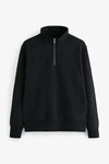 Next Sweatshirt Jersey-Sweatshirt mit Reißverschlusskragen Dunkelblau/Schwarz